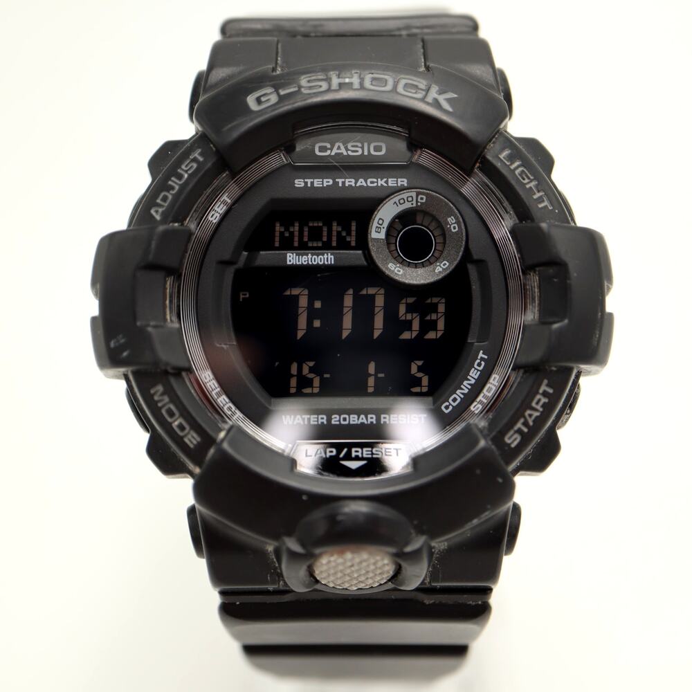 Casio G Shock GBD-800 Black Step Tracker 50mm Watch Bluetooth w New Battery